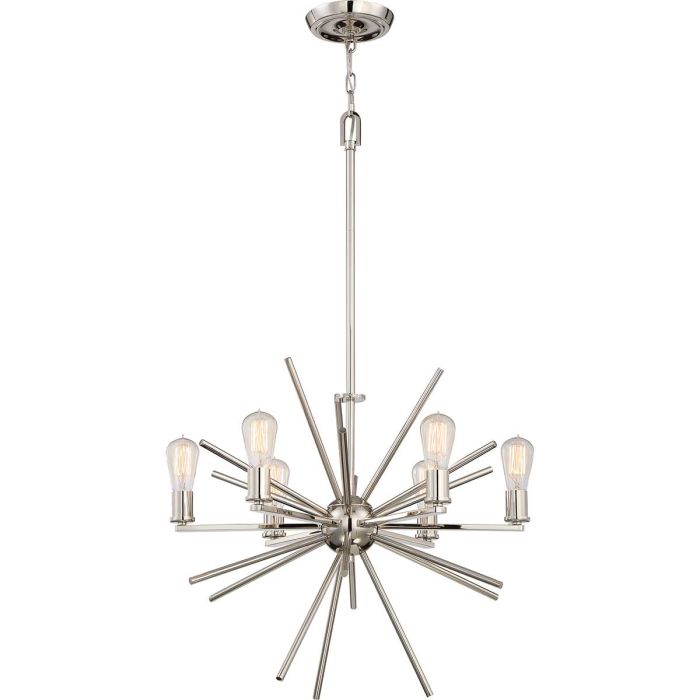 Quoizel Carnegie 6-Light Imperial Silver Sputnik Chandelier