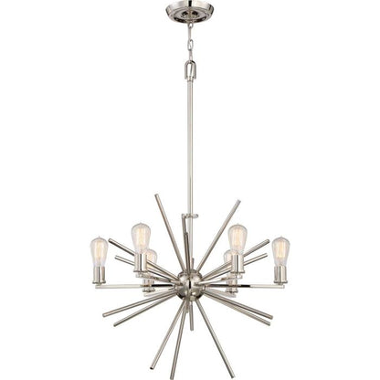 Quoizel Carnegie 6-Light Imperial Silver Sputnik Chandelier
