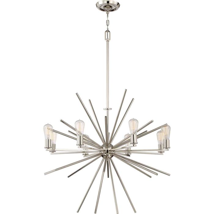 Quoizel Carnegie 8-Light Imperial Silver Sputnik Chandelier
