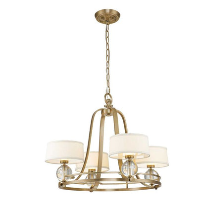 Quoizel Gotham 4-Light Brushed Brass Modern Chandelier