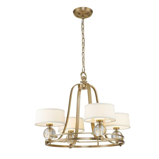 Quoizel Gotham 4-Light Brushed Brass Modern Chandelier