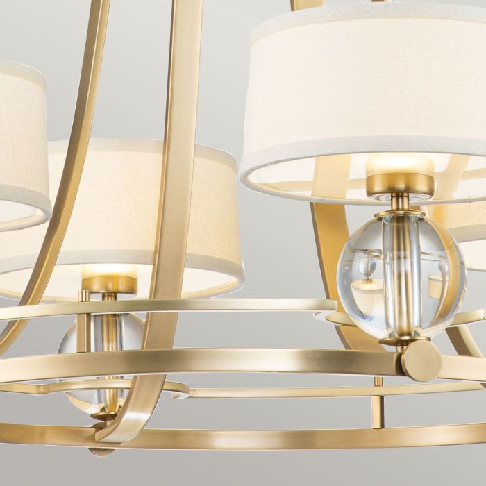 Quoizel Gotham 4-Light Brushed Brass Modern Chandelier