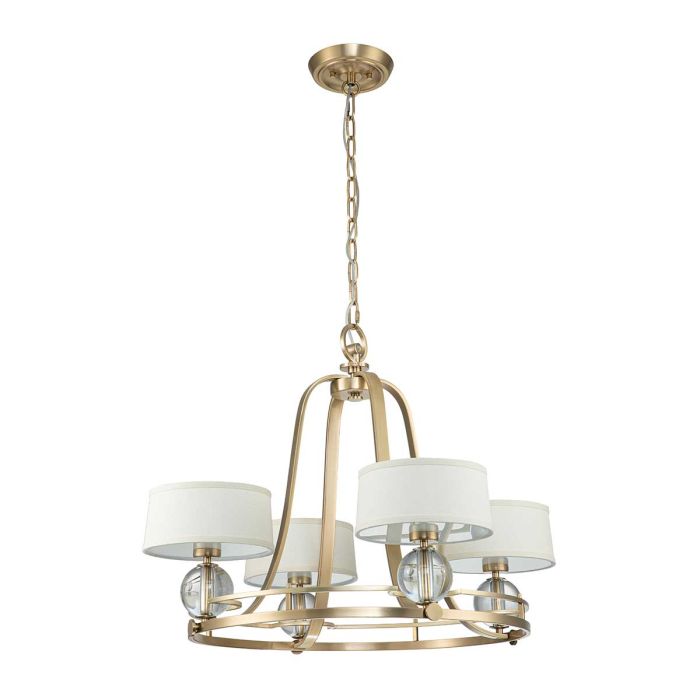 Quoizel Gotham 4-Light Brushed Brass Modern Chandelier