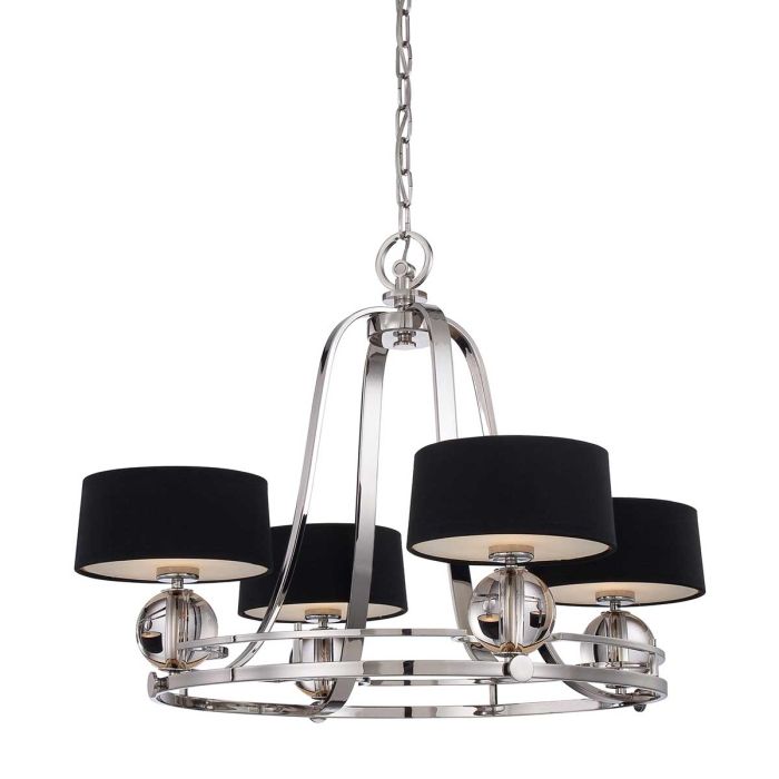 Quoizel Gotham 4-Light Imperial Silver Modern Chandelier