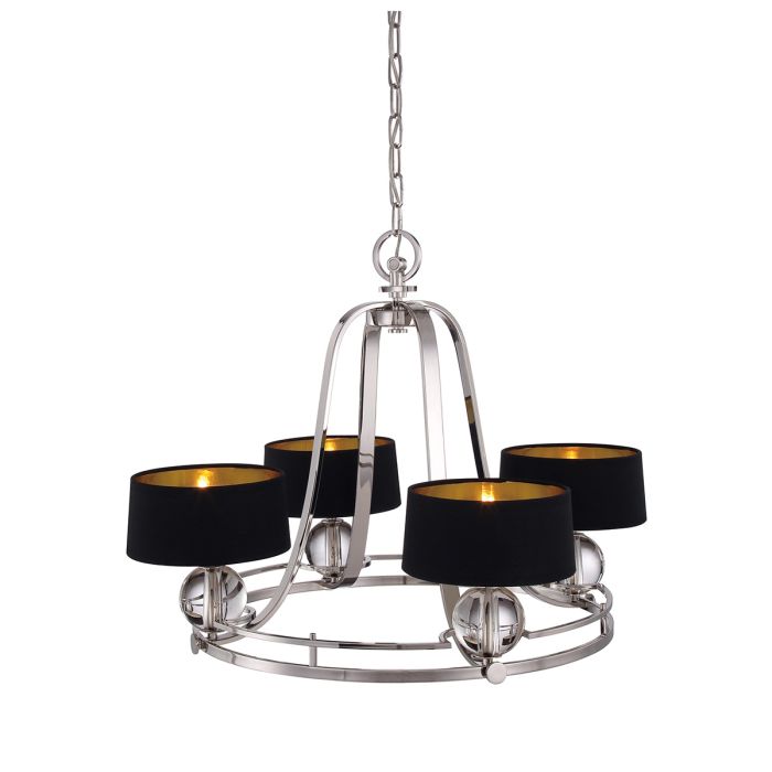 Quoizel Gotham 4-Light Imperial Silver Modern Chandelier