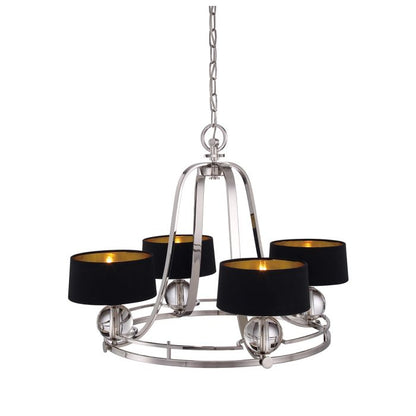 Quoizel Gotham 4-Light Imperial Silver Modern Chandelier