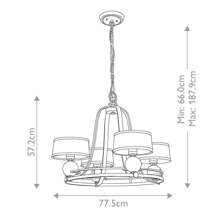 Quoizel Gotham 4-Light Imperial Silver Modern Chandelier