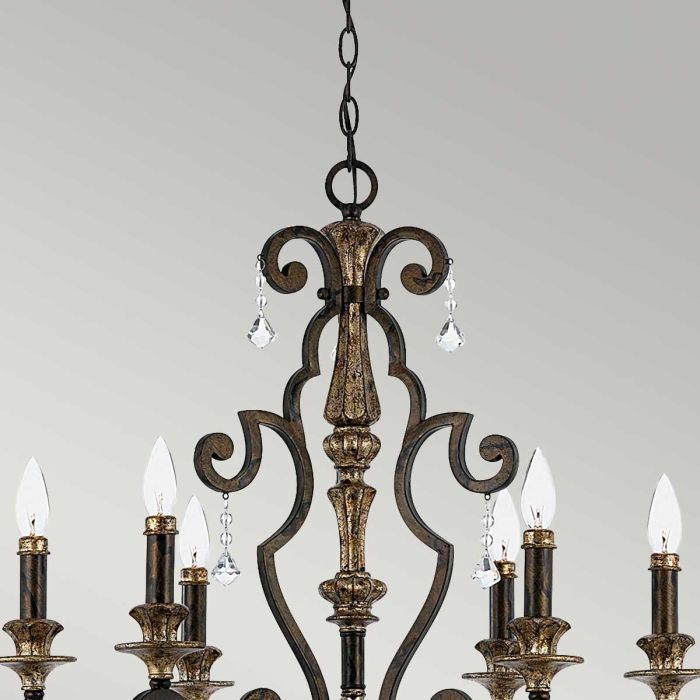 Quoizel Marquette 6-Light Heirloom Crystal Candle Chandelier