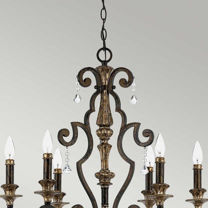 Quoizel Marquette 6-Light Heirloom Crystal Candle Chandelier