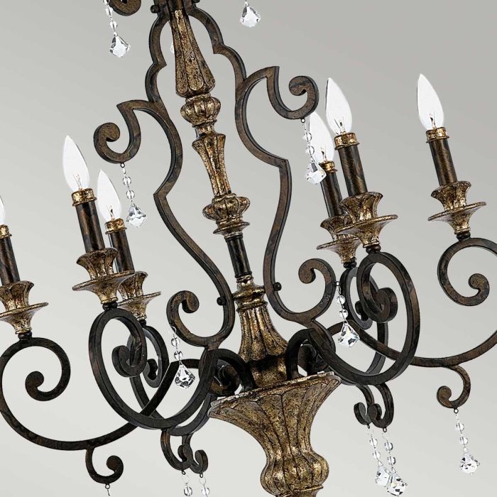 Quoizel Marquette 6-Light Heirloom Crystal Candle Chandelier