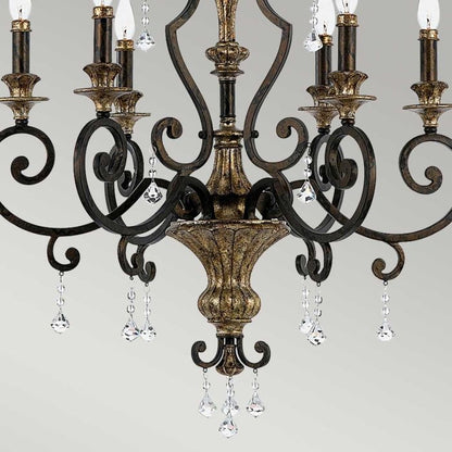 Quoizel Marquette 6-Light Heirloom Crystal Candle Chandelier