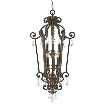 Quoizel Marquette 6-Light Heirloom Crystal Lantern Chandelier