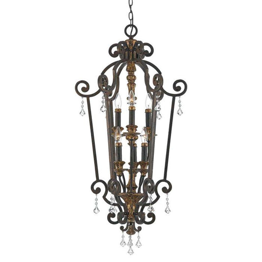 Quoizel Marquette 6-Light Heirloom Crystal Lantern Chandelier