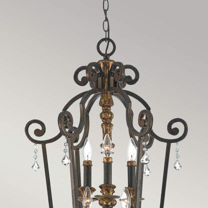 Quoizel Marquette 6-Light Heirloom Crystal Lantern Chandelier