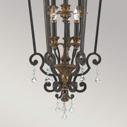 Quoizel Marquette 6-Light Heirloom Crystal Lantern Chandelier