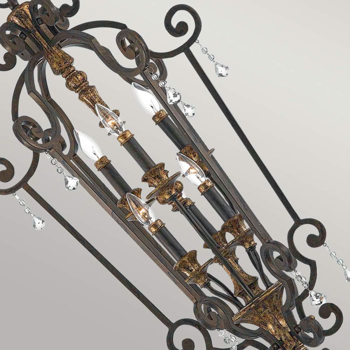 Quoizel Marquette 6-Light Heirloom Crystal Lantern Chandelier