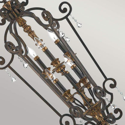 Quoizel Marquette 6-Light Heirloom Crystal Lantern Chandelier