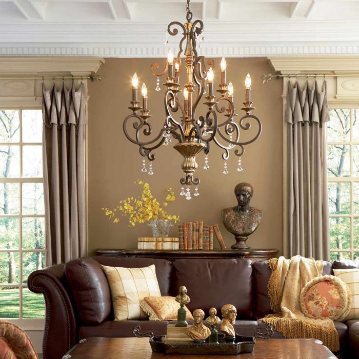 Quoizel Marquette 9-Light Heirloom Crystal Candle Chandelier
