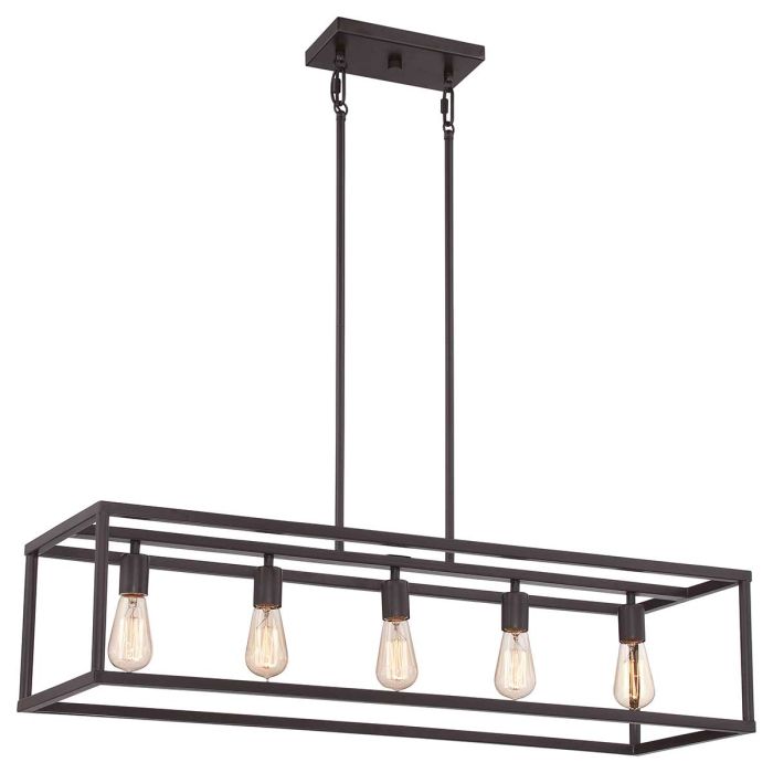 Quoizel New Harbor 5-Light Western Bronze Island Chandelier