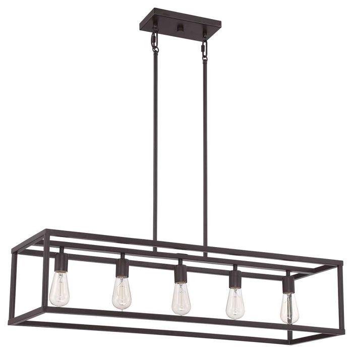 Quoizel New Harbor 5-Light Western Bronze Island Chandelier