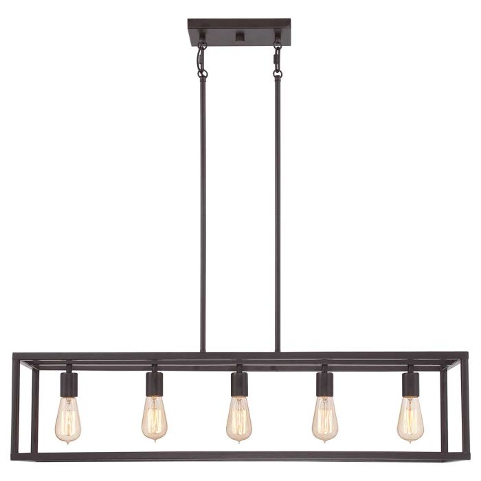 Quoizel New Harbor 5-Light Western Bronze Island Chandelier