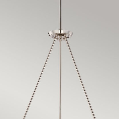 Quoizel Theater Row 6-Light Imperial Silver Industrial Chandelier