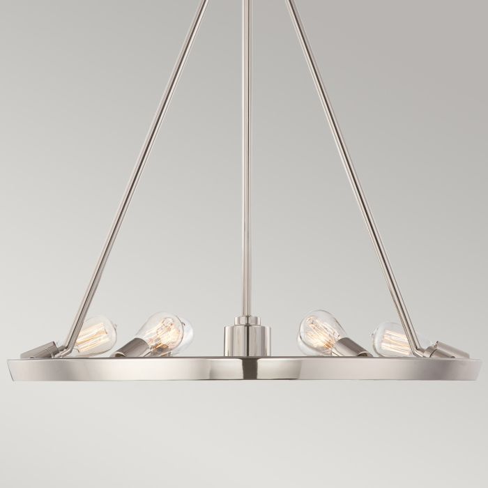 Quoizel Theater Row 6-Light Imperial Silver Industrial Chandelier
