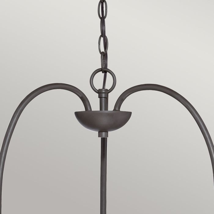 Quoizel Trilogy 3-Light Old Bronze Glass Globe Chandelier