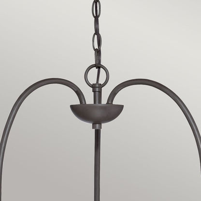 Quoizel Trilogy 3-Light Old Bronze Glass Globe Chandelier