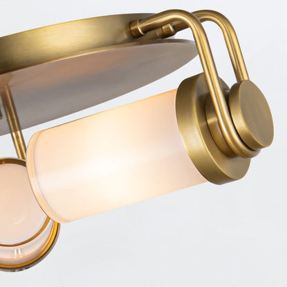Alora Wynwood 3-Light Vintage Brass Flush Mount Chandelier