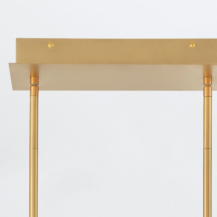 Eurofase Inizio Matte Gold Modern Small Linear Pendant Chandelier