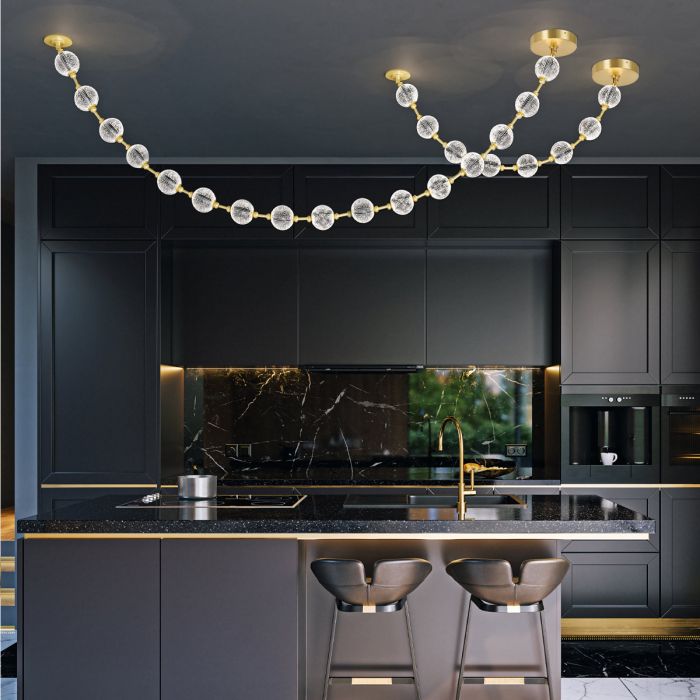 Alora Marni 16-Light Head Natural Brass LED Modern Pendant Chandelier