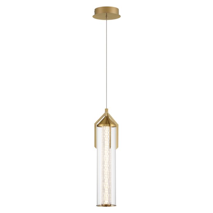 Eurofase Espada 1-Light Brushed Gold Modern Pendant Chandelier