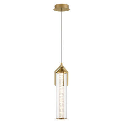 Eurofase Espada 1-Light Brushed Gold Modern Pendant Chandelier