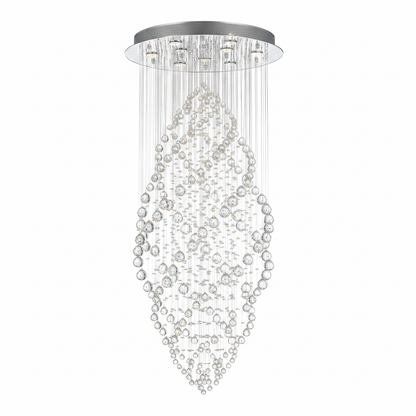 Impex Lighting Madrid Modern 9-Light Chrome Crystal Chandelier