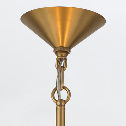 Quintiesse Saucer 4-Light Aged Brass Modern Pendant Chandelier