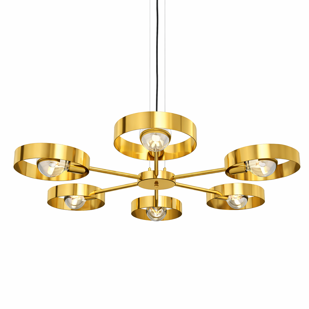 Mullan Lighting Fossa 6-Light Modern Industrial Chandelier