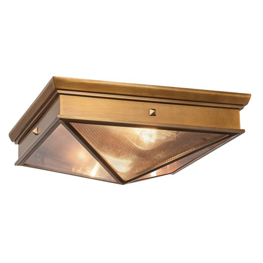 Alora Cairo 2-Light Vintage Brass Flush Mount Chandelier