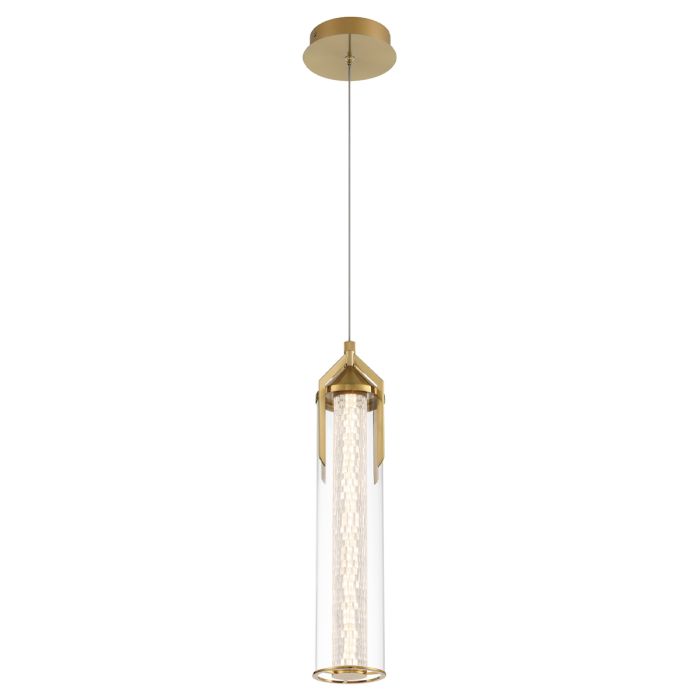 Eurofase Espada 1-Light Brushed Gold Modern Pendant Chandelier