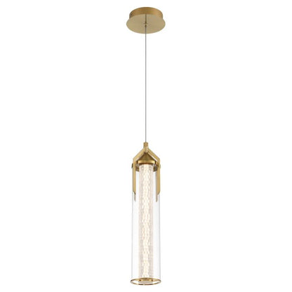 Eurofase Espada 1-Light Brushed Gold Modern Pendant Chandelier