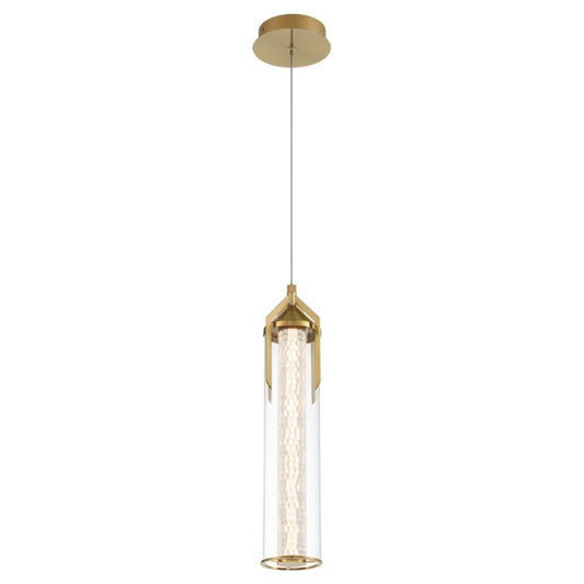 Eurofase Espada 1-Light Brushed Gold Modern Pendant Chandelier
