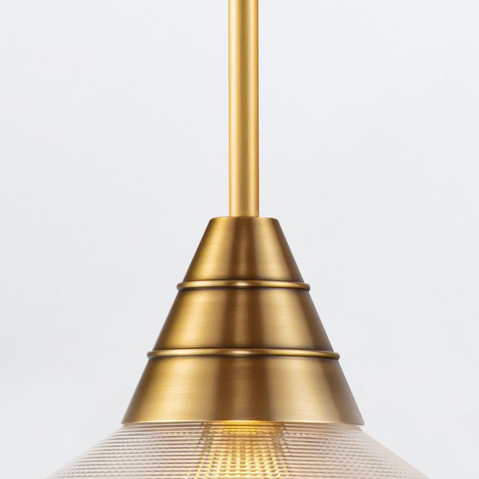 Alora Willard 1-Light Vintage Brass Modern Pendant Chandelier