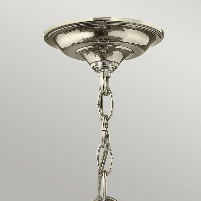 Hinkley Gentry 4-Light Polished Nickel Medium Lantern Pendant Chandelier