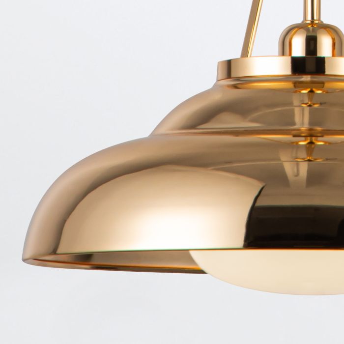 Alora Palmetto 1-Light Polished Brass Modern Pendant Chandelier