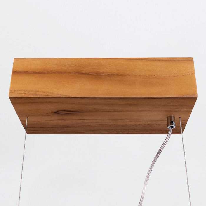 Accord Lighting Clean LED Teak Veneer Linear Pendant Chandelier