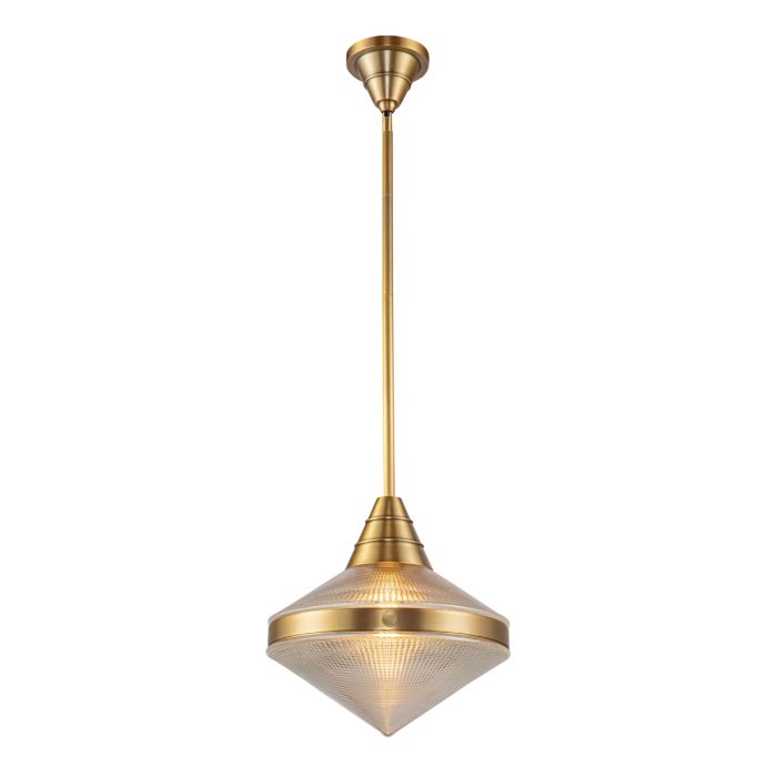 Alora Willard 1-Light Vintage Brass Modern Pendant Chandelier