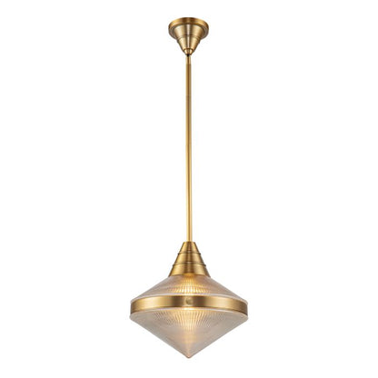 Alora Willard 1-Light Vintage Brass Modern Pendant Chandelier