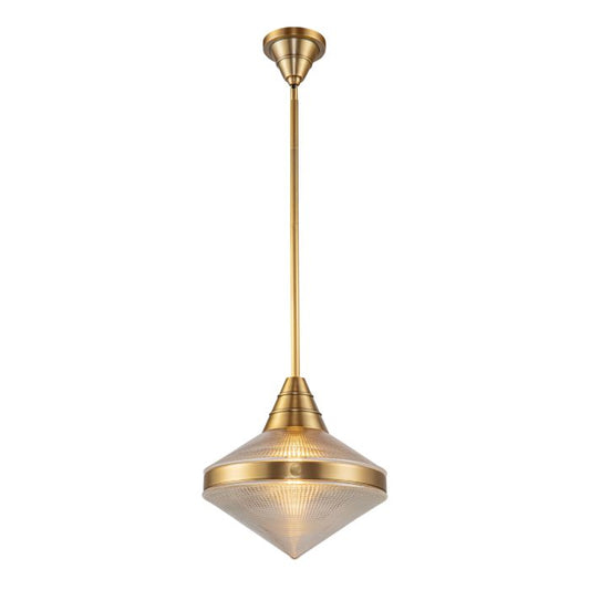 Alora Willard 1-Light Vintage Brass Modern Pendant Chandelier