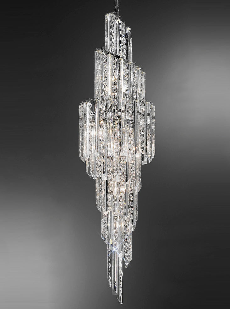 Franklite Valentina 11-Light Chrome Crystal Chandelier