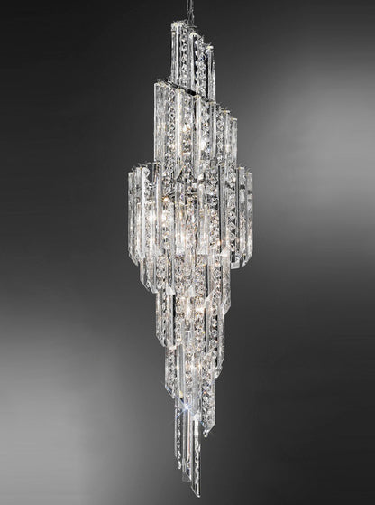 Franklite Valentina 11-Light Chrome Crystal Chandelier